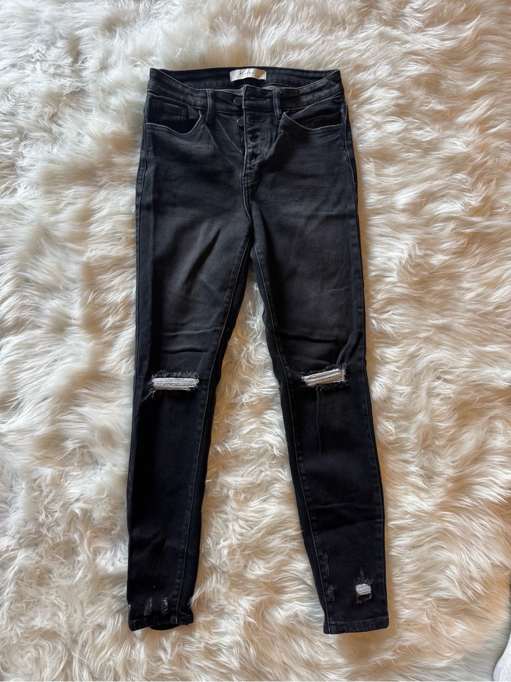 KanCan Black Distressed Skinny Jeans
